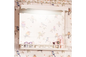 Зеркало-шкаф Бриклаер Кантри 115 бежевый дуб - 3