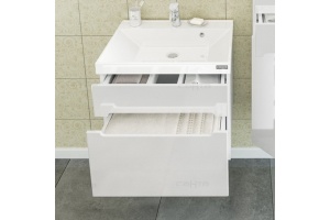 Тумба под раковину подвесная Санта Лондон 60 белый - 3