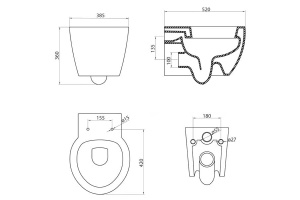 Унитаз подвесной BelBagno Sabrina - 3