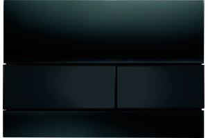 Кнопка смыва TECE Square 9240809 чёрное стекло, кнопка черная