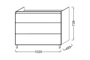 Тумба под раковину Jacob Delafon Odeon Up 102 см (EB994-E10) - 2