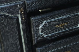 Тумба для комплекта Bellezza Рим 100 черная патина серебро - 3