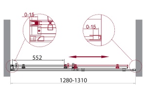 Душевая дверь BelBagno Acqua 130 черный (ACQUA-BF-1-130-C-NERO) - 3