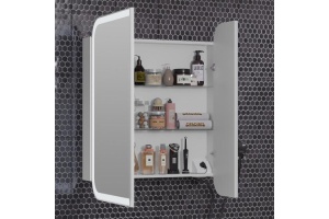 Зеркало шкаф Opadiris Элеганс 80 с подсветкой белый матовый - 2