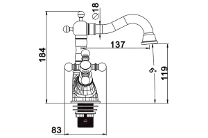 Смеситель для раковины Gappo золото глянцевый - 3