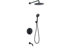 Душевая система ABBER Wasser Kreis черная матовая (AF8117B)