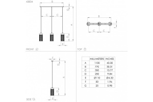 Подвесной светильник Eglo Kilnsdale 43833 - 3