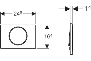 Кнопка смыва Geberit Sigma 10 115.758.KH.5 хром / матовый хром / хром - 3