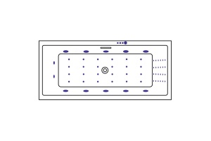 Ванна акриловая Excellent Heaven Slim Nano 170х75 с гидромассажем белый - хром - 3