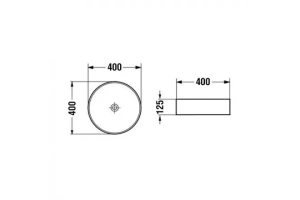 Накладная раковина Vincea 40х40 золотая - 3