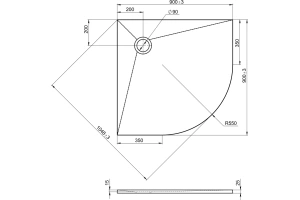Поддон для душа Jacob Delafon Tolbiac R 90х90 белый - 2