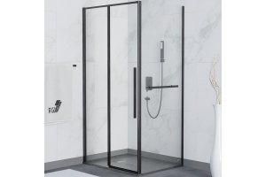 Душевой уголок RGW Stilvoll SV-42-1B 110x80 профиль черный стекло прозрачное