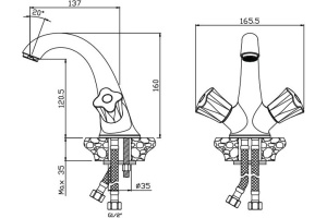 Смеситель Olive'S Vigo 21100VG для раковины - 2