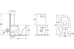Чаша напольного унитаза Aquanet Rimless Atago 2.0 C1 LX-2904 - 3