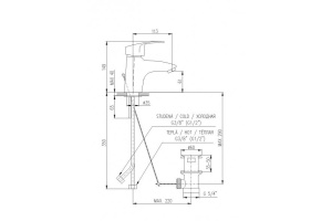 Смеситель для раковины Rav Slezak Kongo хром (K027.5) - 2
