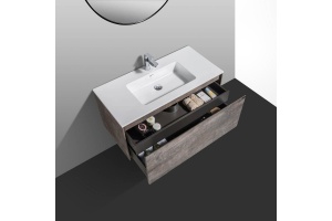 Тумба с раковиной Black&White Universell 100 темно-серая - 2