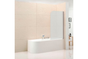 Шторка на ванну Cezares Eco V-1-80/140-P-Cr-R стекло punto