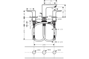 Смеситель для раковины Hansgrohe Talis E шлифованная бронза - 2