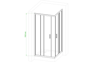 Душевой уголок Royal Bath HPD 85x80 профиль черный стекло матовое - 3