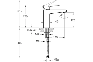 Смеситель для раковины VitrA Root Square хром - 3