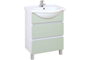 Тумба под раковину Onika Элита 60 белый - зеленый