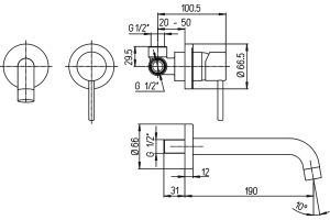 Смеситель для раковины Paini Cox 78PJ208 - 3