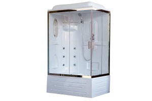 Душевая кабина Royal Bath 120х80 L профиль хром стекло прозрачное с гидромассажем