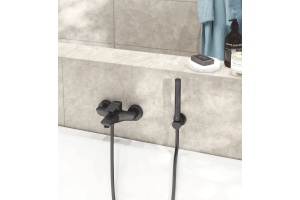 Смеситель для ванны с душем Kludi Pure&Style 406813975 черный матовый - 2