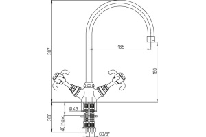 Смеситель для кухни Paini Ornellaia 87CR572KM - 2