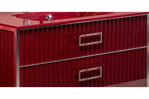 Тумба под раковину моноблок Boheme Armadi Art Monaco 100 бордо глянец - хром - 3