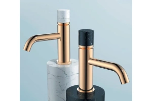 Смеситель для раковины Boheme Stick золото, белый мрамор (121-G-MR-W) - 2
