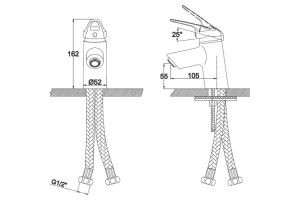Смеситель для биде KAISER Douglas (12088) - 2