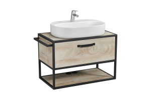 Комплект мебели Aquaton Лофт Фабрик 80 с раковиной Одри 62 светлое дерево  - 2