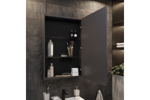 Зеркало-шкаф STWORKI Кронборг 55 см , навесной , в стиле лофт , черная , левый , прямоугольный - 3