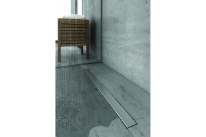 Желоб BERGES водосток C1 Norma 900, матовый хром, S-сифон D50 H60 боковой - 2