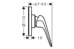 71063000 HG Novus Смеситель для душа (внешняя часть) - 2