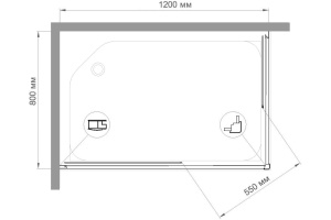 Душевой уголок Royal Bath HPD 120х80 профиль белый стекло матовое - 3