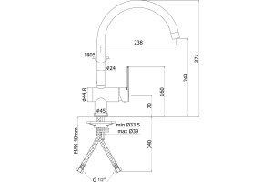 Смеситель Paffoni Ringo RIN180BO для кухонной мойки - 3