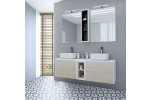 Полка AQUATON Брук 20 под столешницу, дуб латте - 3