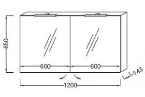 Зеркало-шкаф Jacob Delafon EB798RU 120 см - 2