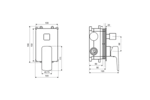 Смеситель для душа встраиваемый Excellent Keria хром - 2