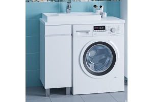 Тумба под раковину над стиральной машиной Санта Марс 29 белый - 2