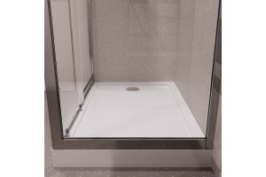 Душевой уголок STWORKI Эстерсунд 120x80 см профиль хром матовый, прозрачное стекло, прямоугольный - 3