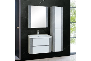 Тумба с раковиной Onika Стоун 70 белый - серый - 3