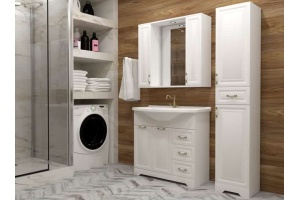 Тумба под раковину Stella Polar Кармела 75 белый - 3