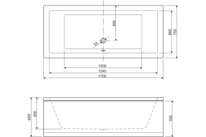 Акриловая ванна Cezares Plane 170х75 (PLANE-170-75-45-W37) - 3
