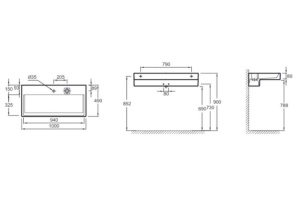 Раковина Jacob Delafon Terrace EXC112 100 см - 2