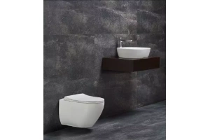 Унитаз подвесной безободковый BeWash Bogen Tornado с сиденьем микролифт белый - 2