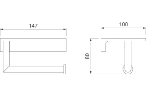 Держатель туалетной бумаги Timo Saona 13043/03 с полкой для телефона - 2