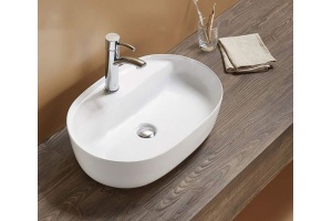 Раковина накладная Ceramalux N 61 белый (D1346) - 2